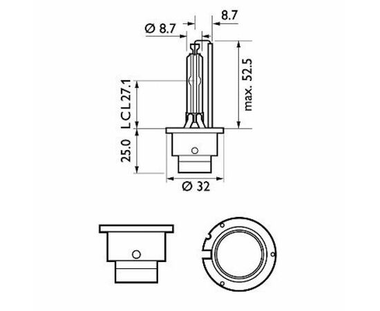 Автолампа Philips ксеноновая (85122 VI S1), изображение 3 Автолампа Philips ксеноновая (85122 VI S1), изображение 3