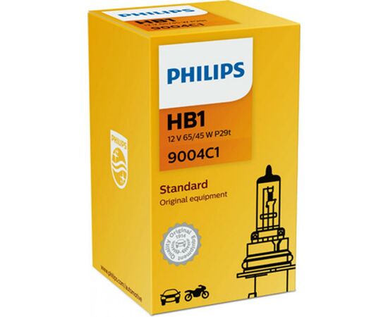 Автолампа Philips галогенова 65/45W (9004C1), изображение 2 Автолампа Philips галогенова 65/45W (9004C1), изображение 2