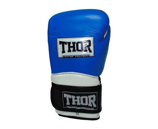 Боксерские перчатки Thor Pro King 10oz Blue/White/Black (8041/03(Leather) Bl/Wh/B10 oz.), изображение 2 Боксерские перчатки Thor Pro King 10oz Blue/White/Black (8041/03(Leather) Bl/Wh/B10 oz.), изображение 2