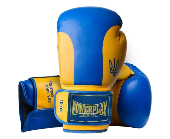 Боксерские перчатки PowerPlay 3021 Ukraine 12oz Blue/Yellow (PP_3021_12oz_Blue-Yellow)