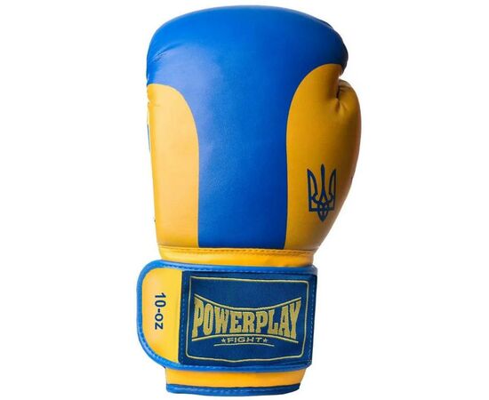 Боксерські рукавички PowerPlay 3021 Ukraine 16oz Blue/Yellow (PP_3021_16oz_Blue-Yellow), зображення 3 Боксерські рукавички PowerPlay 3021 Ukraine 16oz Blue/Yellow (PP_3021_16oz_Blue-Yellow), зображення 3