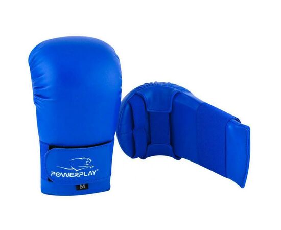 Перчатки для карате PowerPlay 3027 L 4,5 oz Blue (PP_3027_L_Blue), изображение 2 Перчатки для карате PowerPlay 3027 L 4,5 oz Blue (PP_3027_L_Blue), изображение 2