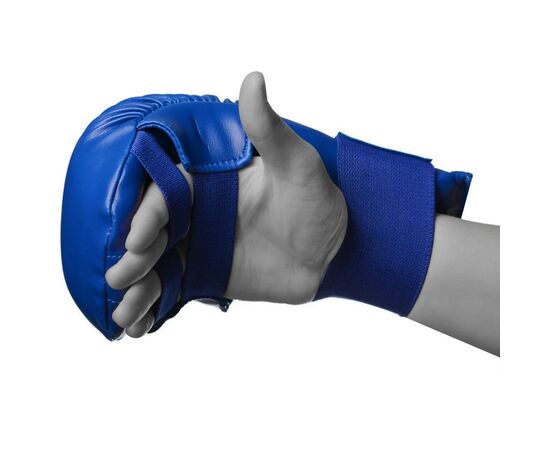 Перчатки для карате PowerPlay 3027 L 4,5 oz Blue (PP_3027_L_Blue), изображение 4 Перчатки для карате PowerPlay 3027 L 4,5 oz Blue (PP_3027_L_Blue), изображение 4