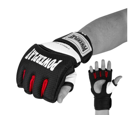 Рукавички для MMA PowerPlay 3075 M Black/White (PP_3075_M_Bl/White)