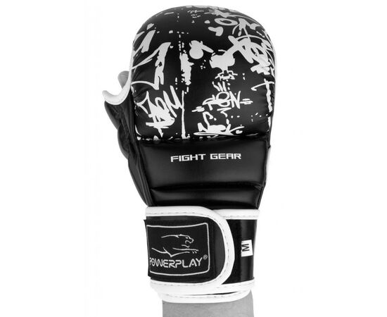 Перчатки для карате PowerPlay 3092KRT Black/White XL (PP_3092krt_XL_bl/white), изображение 3