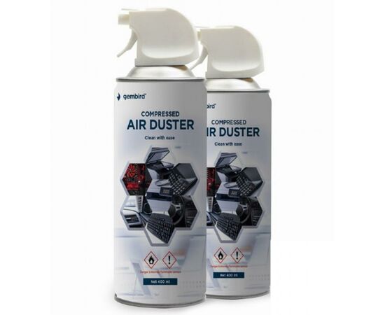 Чистящий сжатый воздух spray duster 400ml Gembird (CK-CAD-FL400-01)