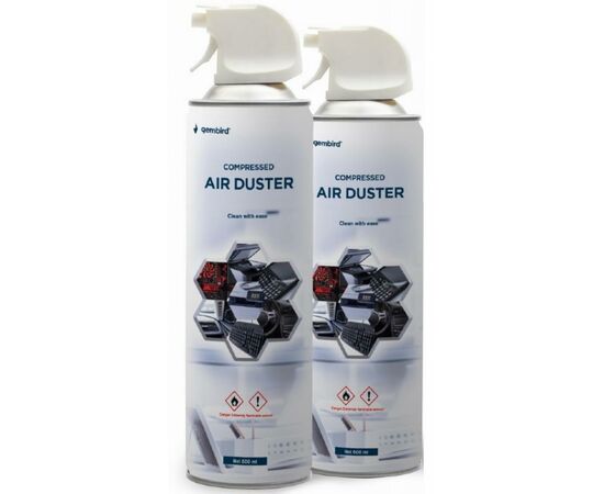 Чистящий сжатый воздух spray duster 600ml Gembird (CK-CAD-FL600-01)