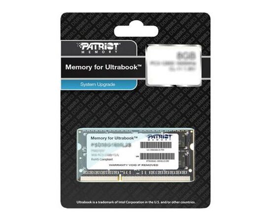 Модуль памяти для ноутбука SoDIMM DDR3L 4GB 1600 MHz Patriot (PSD34G1600L2S), изображение 4 Модуль памяти для ноутбука SoDIMM DDR3L 4GB 1600 MHz Patriot (PSD34G1600L2S), изображение 4
