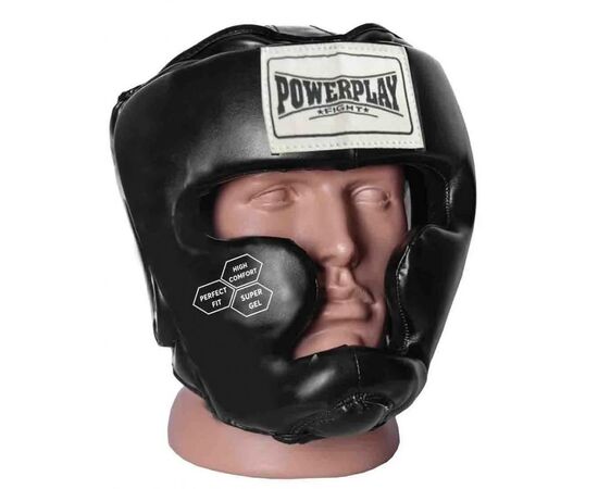 Боксерский шлем PowerPlay 3043 S Black (PP_3043_S_Black), изображение 2 Боксерский шлем PowerPlay 3043 S Black (PP_3043_S_Black), изображение 2