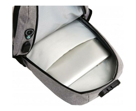Рюкзак для ноутбука AirOn 14" Lock 18L Grey (4822356710651), изображение 5 Рюкзак для ноутбука AirOn 14" Lock 18L Grey (4822356710651), изображение 5