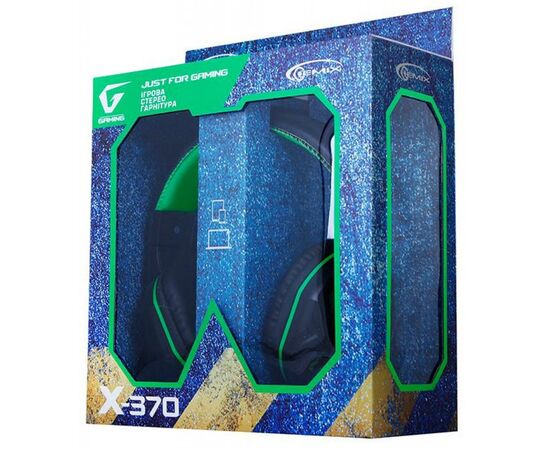 Наушники Gemix X-370 black-green, изображение 5 Наушники Gemix X-370 black-green, изображение 5