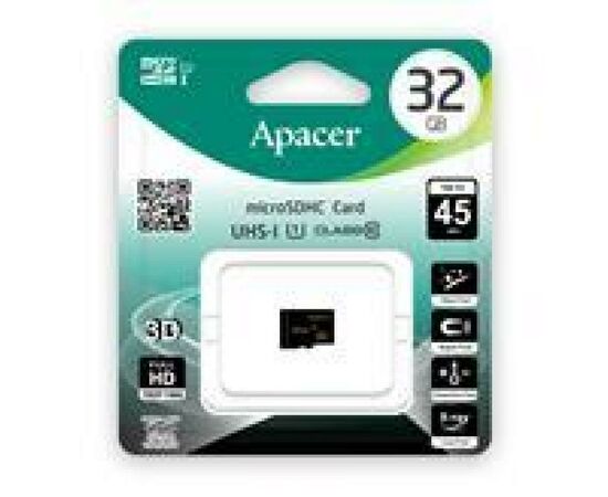 Карта памяти Apacer 32GB microSDHC class 10 UHS-I (AP32GMCSH10U1-RA), изображение 2 Карта памяти Apacer 32GB microSDHC class 10 UHS-I (AP32GMCSH10U1-RA), изображение 2