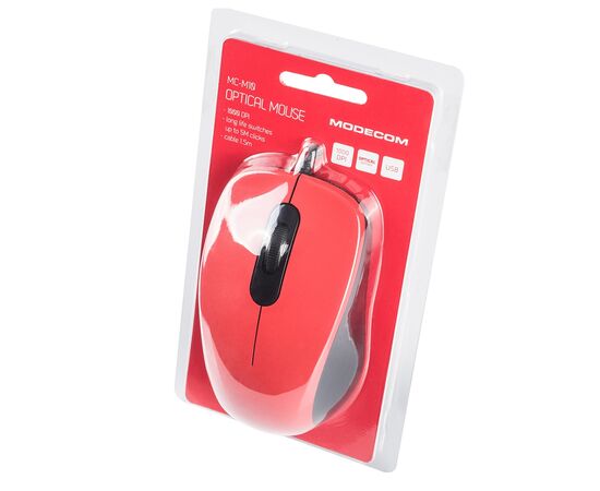 Мишка Modecom MC-M10 USB Red (M-MC-0M10-500), зображення 6 Мишка Modecom MC-M10 USB Red (M-MC-0M10-500), зображення 6
