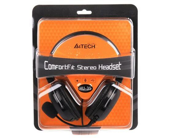 Наушники A4Tech HU-35 Black, изображение 4 Наушники A4Tech HU-35 Black, изображение 4