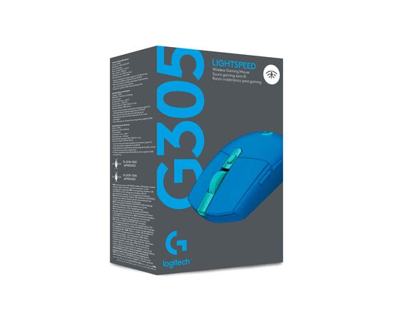 Мышка Logitech G305 Lightspeed Blue (910-006014), изображение 10 Мышка Logitech G305 Lightspeed Blue (910-006014), изображение 10