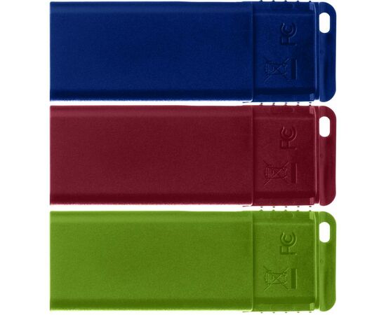 USB флеш накопитель Verbatim 3x16GB Slider Red/Blue/Green USB 2.0 (49326), изображение 4 USB флеш накопитель Verbatim 3x16GB Slider Red/Blue/Green USB 2.0 (49326), изображение 4