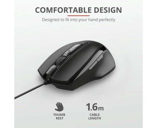 Мышка Trust Voca USB Black (23650), изображение 9 Мышка Trust Voca USB Black (23650), изображение 9