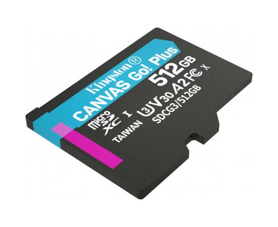 Карта памяти Kingston 512GB microSDXC class 10 UHS-I/U3 Canvas Go Plus (SDCG3/512GBSP), изображение 4 Карта памяти Kingston 512GB microSDXC class 10 UHS-I/U3 Canvas Go Plus (SDCG3/512GBSP), изображение 4