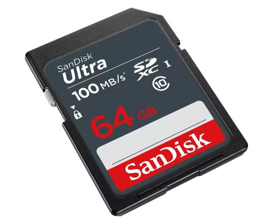 Карта памяти SanDisk 64GB SDXC class 10 UHS-1 (SDSDUNR-064G-GN3IN), изображение 2 Карта памяти SanDisk 64GB SDXC class 10 UHS-1 (SDSDUNR-064G-GN3IN), изображение 2