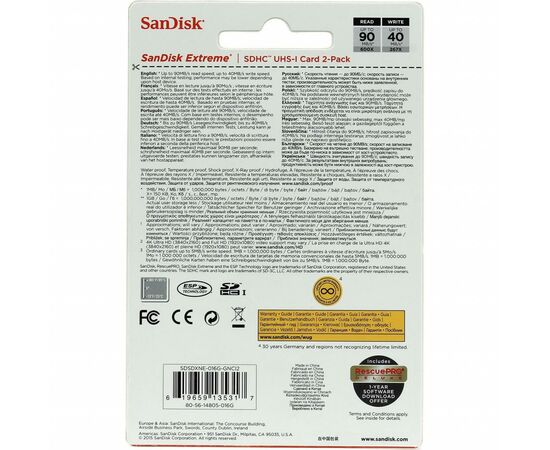 Карта памяти SanDisk 2x16GB SDXC class 10 UHS-1 (SDSDXNE-016G-GNCI2), изображение 4 Карта памяти SanDisk 2x16GB SDXC class 10 UHS-1 (SDSDXNE-016G-GNCI2), изображение 4