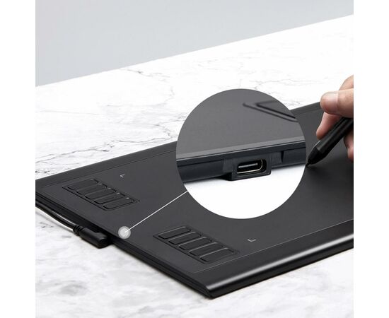 Графічний планшет Parblo A610 Plus V2 Black (A610PLUSV2), зображення 4 Графічний планшет Parblo A610 Plus V2 Black (A610PLUSV2), зображення 4