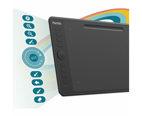 Графічний планшет Parblo Intangbo M Black (INTANGBOM), зображення 2 Графічний планшет Parblo Intangbo M Black (INTANGBOM), зображення 2