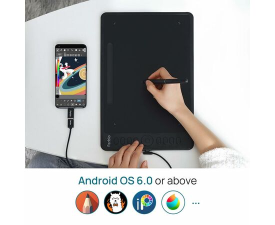Графічний планшет Parblo Intangbo M Black (INTANGBOM), зображення 4 Графічний планшет Parblo Intangbo M Black (INTANGBOM), зображення 4
