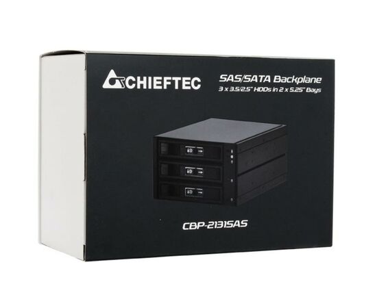 Бэкплейн Chieftec 2x5.25"/3x3.5" Hot-Swap Aluminium (CBP-2131SAS), изображение 6 Бэкплейн Chieftec 2x5.25"/3x3.5" Hot-Swap Aluminium (CBP-2131SAS), изображение 6