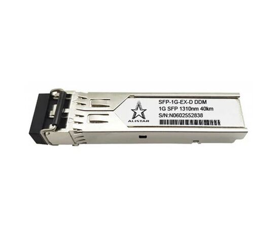 Модуль SFP Alistar Модуль SFP 1000BASE-EX 2SM LC 40KM 1310nm DDM (SFP-1G-EX), изображение 4 Модуль SFP Alistar Модуль SFP 1000BASE-EX 2SM LC 40KM 1310nm DDM (SFP-1G-EX), изображение 4