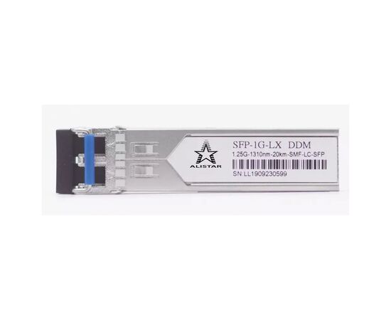 Модуль SFP Alistar Модуль SFP 1000BASE-LX 2SM LC 20KM 1310nm DDM (SFP-1G-LX), изображение 2 Модуль SFP Alistar Модуль SFP 1000BASE-LX 2SM LC 20KM 1310nm DDM (SFP-1G-LX), изображение 2