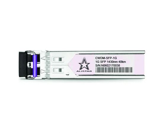 Модуль SFP Alistar Модуль SFP 1G 2SM CWDM LC 40KM TX1430nm DDM (SFP-1G-EX-C-43), изображение 3 Модуль SFP Alistar Модуль SFP 1G 2SM CWDM LC 40KM TX1430nm DDM (SFP-1G-EX-C-43), изображение 3