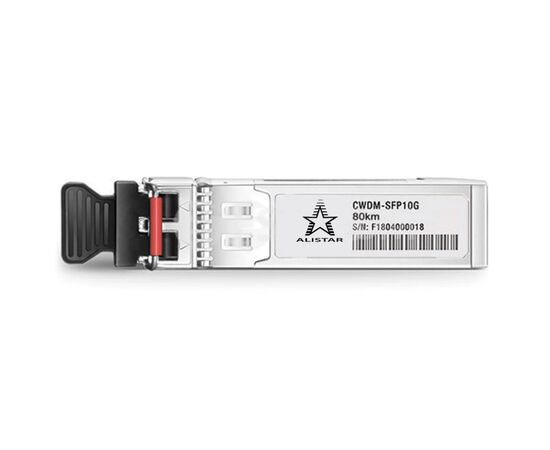 Модуль SFP Alistar Модуль SFP+ 10G-ZR 2SM CWDM LC 80KM TX1570nm DDM (SFP-10G-ZR-C-57), изображение 2 Модуль SFP Alistar Модуль SFP+ 10G-ZR 2SM CWDM LC 80KM TX1570nm DDM (SFP-10G-ZR-C-57), изображение 2