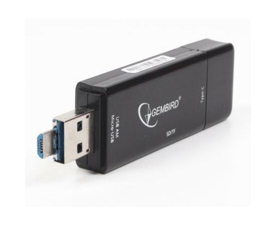 Считыватель флеш-карт Gembird USB/micro USB SD/TF (UHB-CR3IN1-01), изображение 3 Считыватель флеш-карт Gembird USB/micro USB SD/TF (UHB-CR3IN1-01), изображение 3