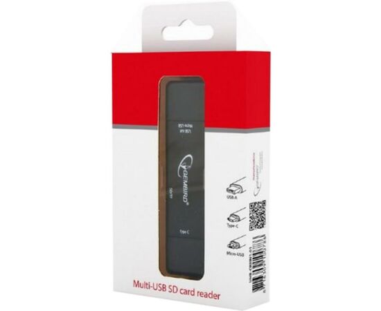 Считыватель флеш-карт Gembird USB/micro USB SD/TF (UHB-CR3IN1-01), изображение 5 Считыватель флеш-карт Gembird USB/micro USB SD/TF (UHB-CR3IN1-01), изображение 5