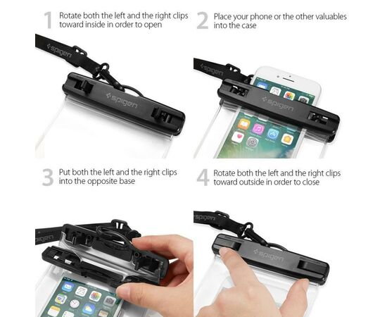 Чехол для моб. телефона Spigen Velo A600 Universal Waterproof (4.01x7.08") (000EM21018), изображение 6 Чехол для моб. телефона Spigen Velo A600 Universal Waterproof (4.01x7.08") (000EM21018), изображение 6