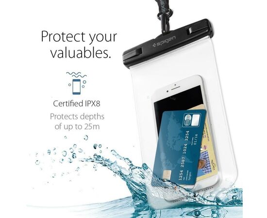 Чехол для моб. телефона Spigen Velo A600 Universal Waterproof (4.01x7.08") (000EM21018), изображение 8 Чехол для моб. телефона Spigen Velo A600 Universal Waterproof (4.01x7.08") (000EM21018), изображение 8