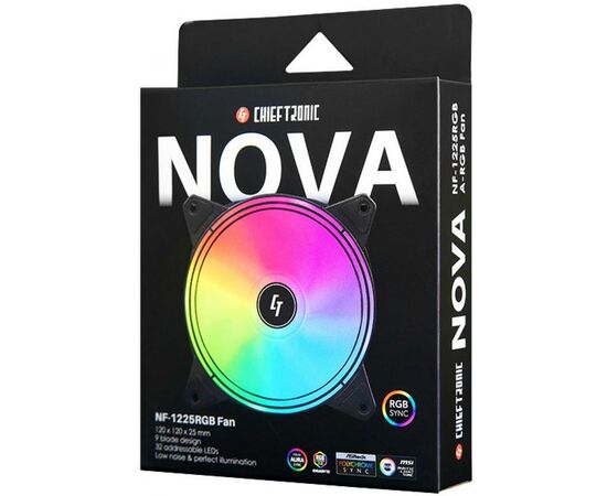 Кулер для корпуса Chieftronic NOVA ARGB (NF-1225RGB), изображение 8 Кулер для корпуса Chieftronic NOVA ARGB (NF-1225RGB), изображение 8