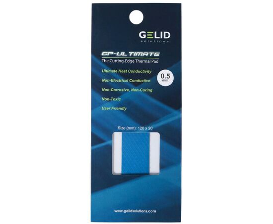 Термопрокладка Gelid Solutions GP-Ultimate Thermal Pad 120x20x0.5 mm (TP-GP04-R-A), зображення 2 Термопрокладка Gelid Solutions GP-Ultimate Thermal Pad 120x20x0.5 mm (TP-GP04-R-A), зображення 2