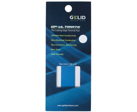Термопрокладка Gelid Solutions GP-Ultimate Thermal Pad 120x20x1.5 mm (TP-GP04-R-C), зображення 2 Термопрокладка Gelid Solutions GP-Ultimate Thermal Pad 120x20x1.5 mm (TP-GP04-R-C), зображення 2