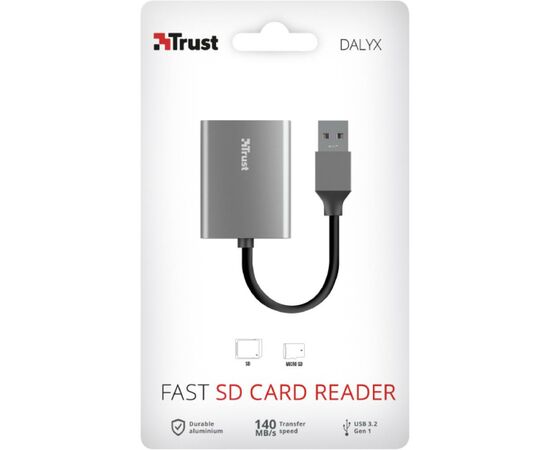 Считыватель флеш-карт Trust DALYX FAST USB 3.2 ALUMINIUM (24135_TRUST), изображение 10 Считыватель флеш-карт Trust DALYX FAST USB 3.2 ALUMINIUM (24135_TRUST), изображение 10