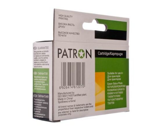 Картридж Patron для EPSON R270/290/390/RX590 BLACK (PN-0821) (CI-EPS-T08114-B3-PN), зображення 3