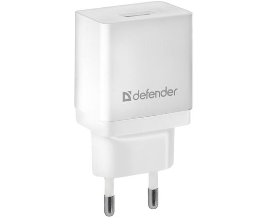 Зарядний пристрій Defender EPA-10 white, 1xUSB, 5V / 2.1A (83549)