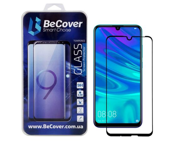 Стекло защитное BeCover Full Glue & Cover Huawei P Smart 2019 Black (703136)