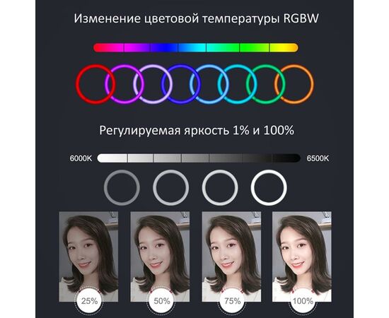 Набор блогера Puluz Ring LED lamp 12" (PU411EU), изображение 3 Набор блогера Puluz Ring LED lamp 12" (PU411EU), изображение 3