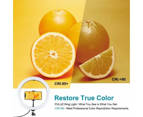 Набор блогера Puluz Ring USB LED lamp PKT3061B 11.8" + tripod 1.65 м (PKT3061B), изображение 5 Набор блогера Puluz Ring USB LED lamp PKT3061B 11.8" + tripod 1.65 м (PKT3061B), изображение 5