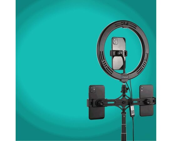 Набор блогера Puluz Ring USB RGBW LED lamp PKT3055B 10.2" + tripod 1.65 м (PKT3055B), изображение 6 Набор блогера Puluz Ring USB RGBW LED lamp PKT3055B 10.2" + tripod 1.65 м (PKT3055B), изображение 6