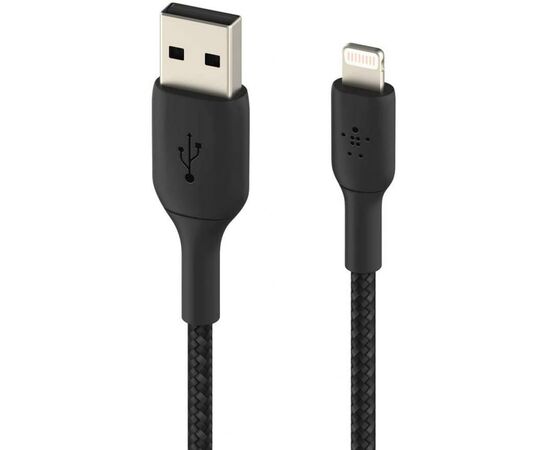 Дата кабель USB 2.0 AM to Lightning 2.0m Belkin (CAA002BT2MBK), изображение 2 Дата кабель USB 2.0 AM to Lightning 2.0m Belkin (CAA002BT2MBK), изображение 2