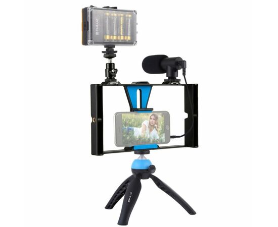 Набір блогера Puluz 4in1 (light, mount, phone holder, microphone) (PKT3023)
