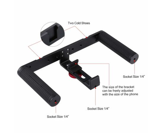 Набор блогера Puluz 4in1 (ring light, mount, phone holder, microphone) (PKT3028), изображение 2 Набор блогера Puluz 4in1 (ring light, mount, phone holder, microphone) (PKT3028), изображение 2