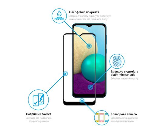 Стекло защитное Global Full Glue Samsung A02 (1283126509551), изображение 3 Стекло защитное Global Full Glue Samsung A02 (1283126509551), изображение 3